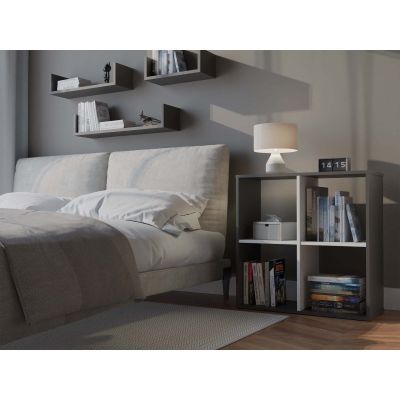 4. REGAŁ MALAX 2X2 ANTRACYT/BIEL