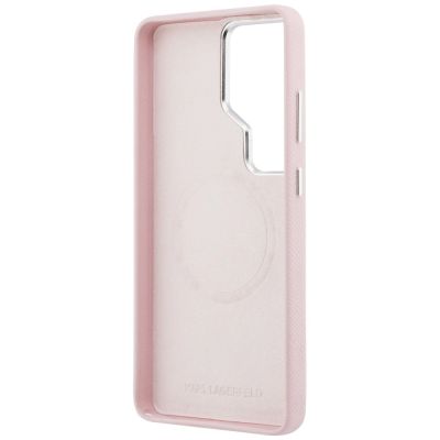 7. Etui Karl Lagerfeld K Metal Logo MagSafe na Samsung Galaxy S26 Ultra - różowe