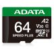 ADATA Speed Plus MicroSDXC 64 GB Class 3 UHS-I/U3 A2 V30