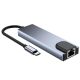 8. HUB Tech-Protect V3 5w1 USB-C - USB-A 3.0 / USB-A 2.0 / USB-C / HDMI / RJ45 - szary