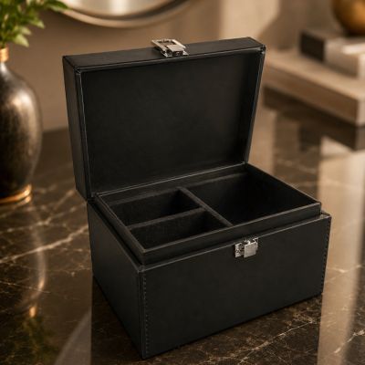 2. Pudełko blokujące sygnał RFID Wozinsky WPB-R16 na klucze keyless z przegrodami 16x12x9 cm - czarne