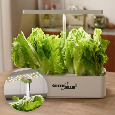 13. GREENBLUE INTELIGENTNY SYSTEM WEWNĘTRZNEJ UPRAWY ROŚLIN, DONICZKA SMART, POJEMNOŚĆ 4L, NA 12 ROŚLIN, DIODY LED FULL SPECTRUM