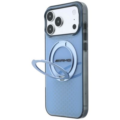 2. Etui Mercedes AMG IML Double Layer Urban Line with Ring Stand MagSafe na iPhone 18 Pro Max / 17 Pro Max - niebieskie