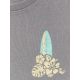 6. T-shirt loose z nadrukiem dziewczęcy 4F 4FJRSS26TTSHF3980-25S