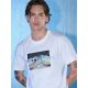 6. T-shirt regular z nadrukiem męski 4F 4FRSS26TTSHM3658-10S