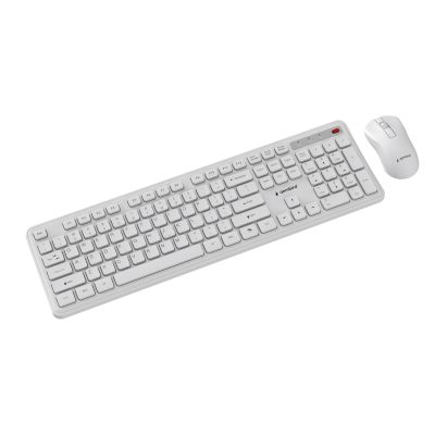 3. GEMBIRD BEZPRZEWODOWY ZESTAW KLAWIATURY + MYSZ SLIM PRO BUSINESS NA BIURKO,BIAŁY, UKŁAD US