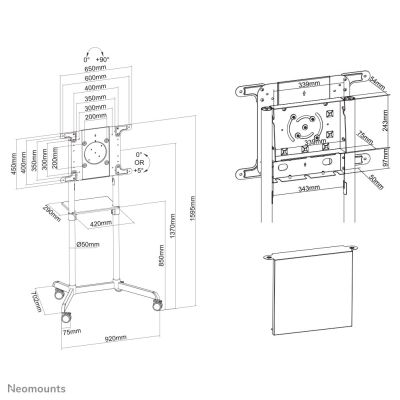 4. Neomounts by Newstar NM-M1250 177,8 cm (70") Biały