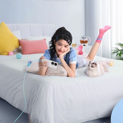 11. Kabel Baseus Explorer 100W USB-C - USB-C z inteligentnym czujnikiem temperatury 1m - niebieski