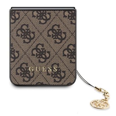 5. Etui Guess 4G Charms Collection na Samsung Galaxy Z Flip 5 - brązowe