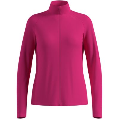 Bluza rozpinana damska Odlo ESSENTIAL WARM FULL ZIP Mid layer full zip różowa   L