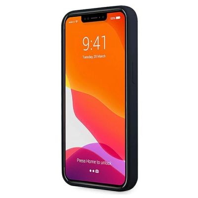 4. Etui Mercedes Silicone Line na iPhone 13 mini - granatowe