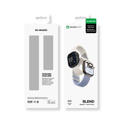9. Zestaw 2 pasków AMAZINGTHING Blend Band do Apple Watch 45 / 46 / 49 mm - gwiezdny błękit / gwiezdny