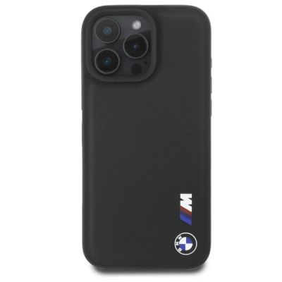 3. Etui BMW Smooth Rubber Logo na iPhone 16 Pro Max - czarne