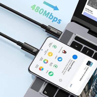 11. Kabel Baseus CAWJ040001 USB-C - USB-C 240W 480Mb/s 1m - czarny