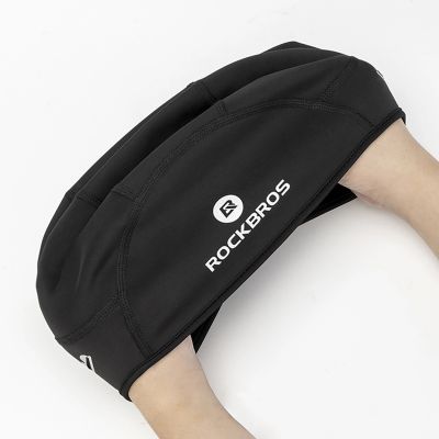 9. Czapka rowerowa Rockbros Dala zimowa  pod kask z otworami na okulary - szara