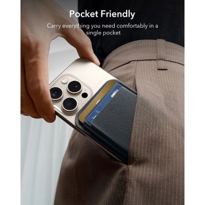 5. Portfel magnetyczny ESR Classic RFID Magnetic Wallet MagSafe na telefon - czarny