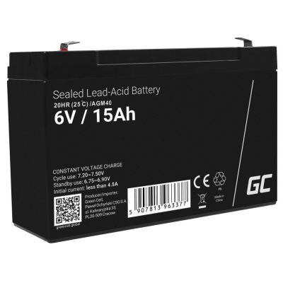 GREEN CELL AKUMULATOR ŻELOWY AGM40 6V 15AH