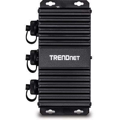 3. TRENDnet 2-portowy przemysłowy zewnętrzny przedłużacz Gbit UPoE 100m