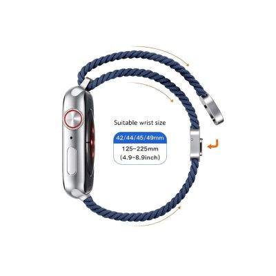 9. Pasek Tech-Protect Nylonmag do Apple Watch 4 / 5 / 6 / 7 / 8 / 9 / SE / Ultra 1 / 2 (42 / 44 / 45 / 49 mm) - niebieski