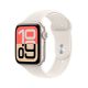 3. Apple Watch SE 3 GPS + Cellular 44 mm, aluminiowa obudowa w kolorze Starlight z paskiem Starlight Sport Band – rozmiar M/L