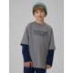 4. Longsleeve loose z nadrukiem chłopięcy 4F 4FJRSS26TLONM631-24S