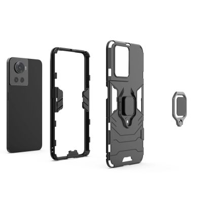 2. Ring Armor pancerne hybrydowe etui pokrowiec + magnetyczny uchwyt OnePlus Ace czarny