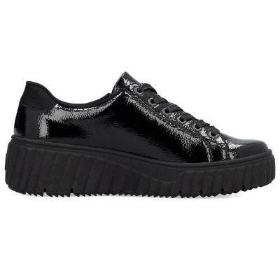 18. Buty na koturnie czarne Rieker W N2501-00