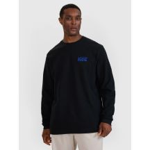 Longsleeve oversize z nadrukiem męski 4F 4FWSS25TLONM390-20S