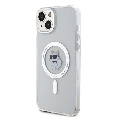 2. Etui Karl Lagerfeld IML Choupette MagSafe na iPhone 15 Plus - przezroczyste