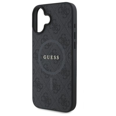 6. Etui Guess 4G Ring Classic Logo MagSafe na iPhone 16 - czarne