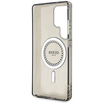 7. Etui Guess Rhinestones Printed Classic Logo MagSafe Samsung Galaxy S25 Ultra czarny