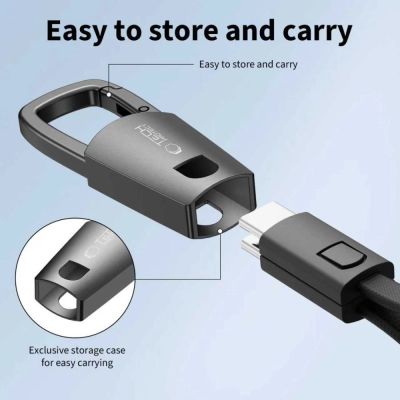 3. Kabel Tech-Protect Ultraboost DNA z brelokiem USB-C PD 60W / 3A - szary