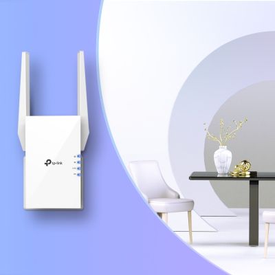 5. Przedłużacz sieciowy TP-Link RE505X, nadajnik i odbiornik sieci, biały, 10/100/1000 Mbit/s