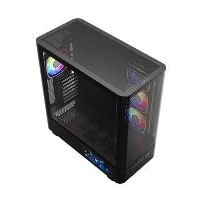 10. MODECOM OBUDOWA VOLCANO AQ 400 ARGB MIDI CZARNA