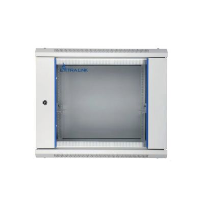 3. Extralink Szafa rack 9U 600x600 Szara montowana na ścianie