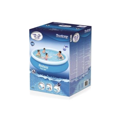 4. Bestway Fast Set 57273 basen zewnętrzny naziemny Basen nadmuchiwany W kształcie okręgu 5377 l Niebieski