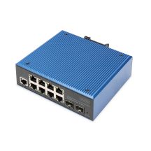 Przemysłowy 8+2 Port L2 Managed Gigabit Ethernet Switch 8x GE RJ45 + 2 SFP Port