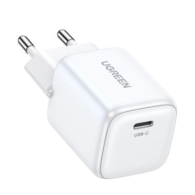 3. Szybka ładowarka sieciowa GaN USB C 30W PD Ugreen Nexode Mini - biała