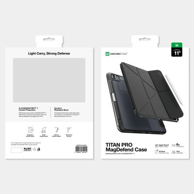 7. Etui AMAZINGTHING Titan Pro Case do iPada Pro 11" M5 z obrotową podstawką 720° i uchwytem na rysik - czarne