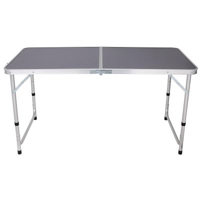 12. STOLIK TURYSTYCZNY SKŁADANY KEMPINGOWY 120X60X70/62/55CM SZARY