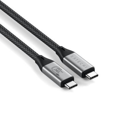3. Satechi USB4 V2 Pro Cable kabel USB USB4 Gen 4x2 1,2 m USB C 120 Gbit/s 240 W Srebrny, Czarny