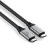 3. Satechi USB4 V2 Pro Cable kabel USB USB4 Gen 4x2 1,2 m USB C 120 Gbit/s 240 W Srebrny, Czarny