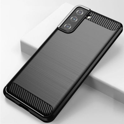 4. Carbon Case elastyczne etui pokrowiec Samsung Galaxy S21+ 5G (S21 Plus 5G) czarny