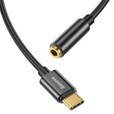 4. Adapter Baseus L54 do słuchawek USB-C / mini jack 3.5mm DAC 24 bit 48 KHz - czarny
