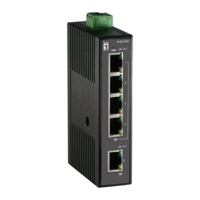 2. Przemysłowy przełącznik FE LevelOne 5-portowy + DIN 100Mbps
