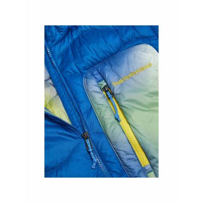 4. Kurtka puchowa męska PEAK PERFORMANCE M Helium Aop Utility Down Hood kolor niebieski