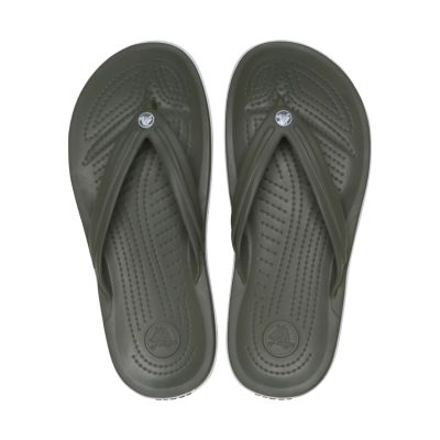 4. Klapki Crocs Crocband Flip oliwkowe 11033 3J5