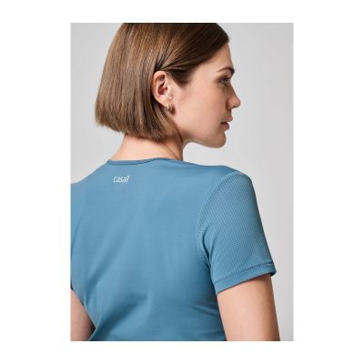 4. Koszulka CASALL Essential Mesh Detail Tee niebieski