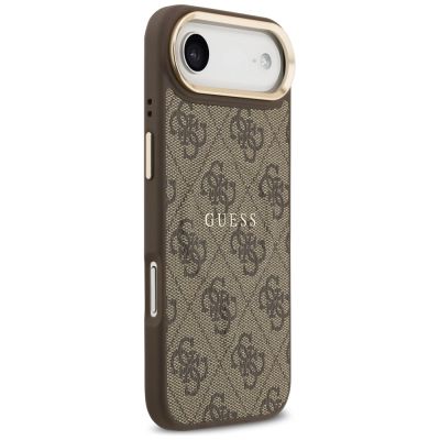 4. Etui Guess 4G PU Classic Logo MagSafe na iPhone 17 Air - brązowe