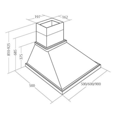 2. Okap przyścienny rustykalny AKPO WK-4 RUSTICA COUNTRY 60 Ecru kremowy